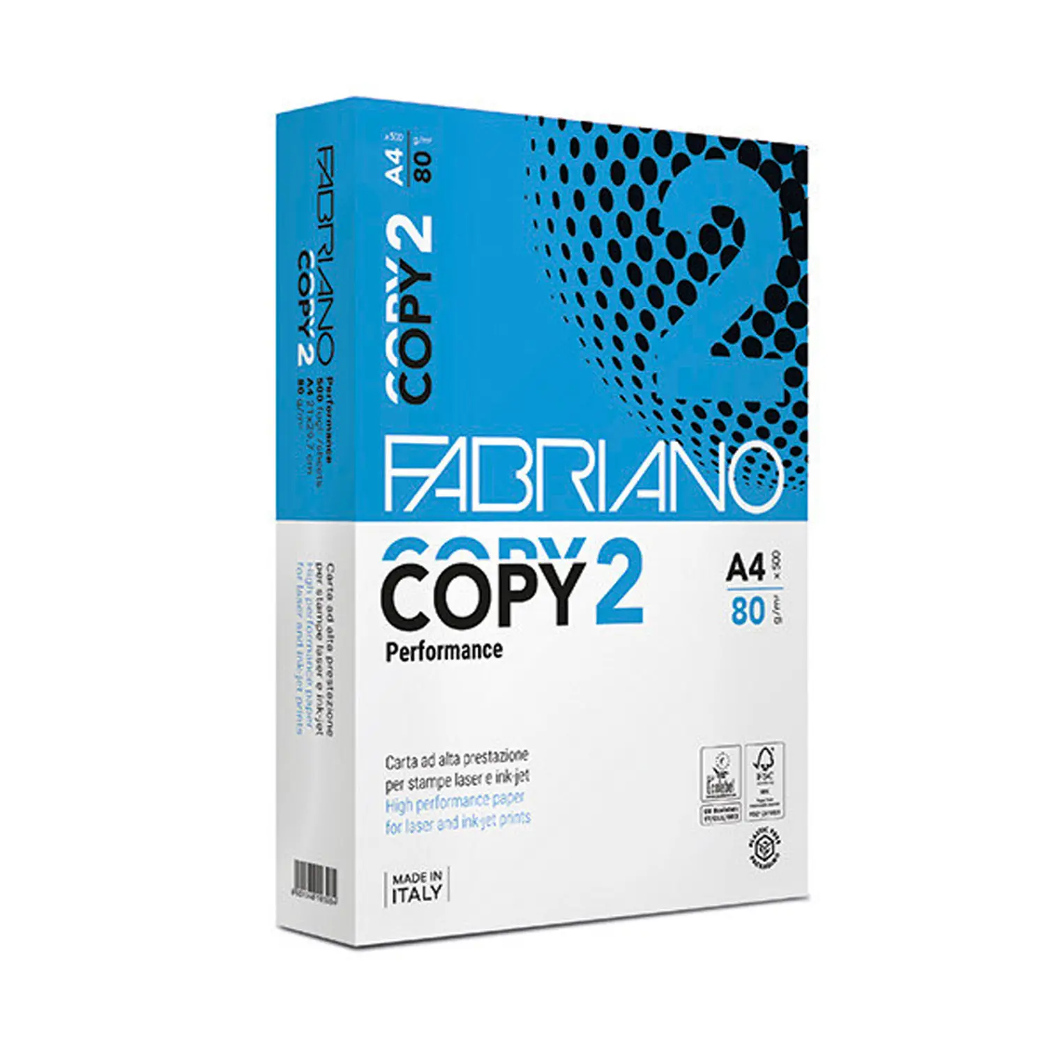 Carta Fotocopie Fabriano Copy 2 Performance A4 – Alta Qualità, Massima Sostenibilità - Carta e cartoncino
