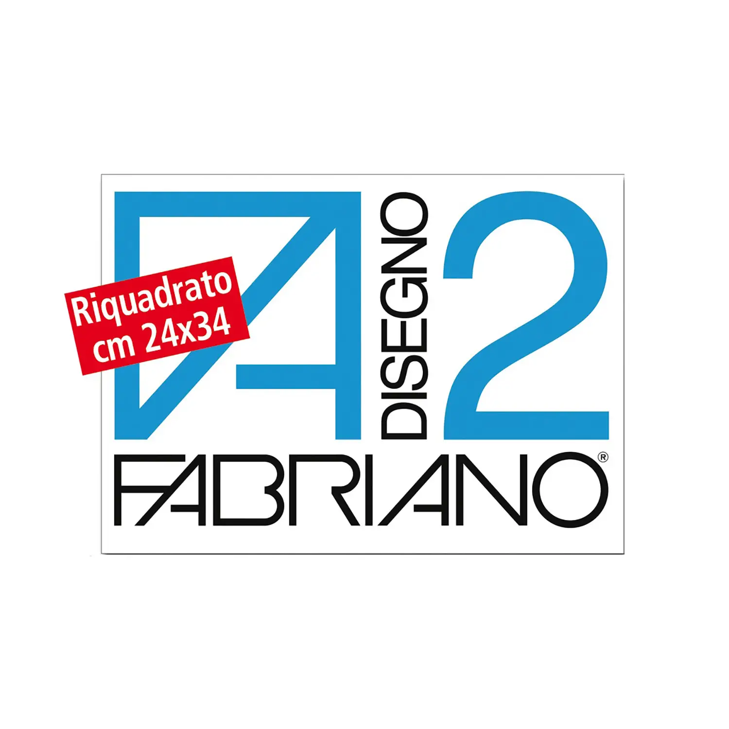 Album da Disegno Fabriano F2 Riquadrato 24x33 cm – Carta Liscia a Quadretti - Carta e cartoncino
