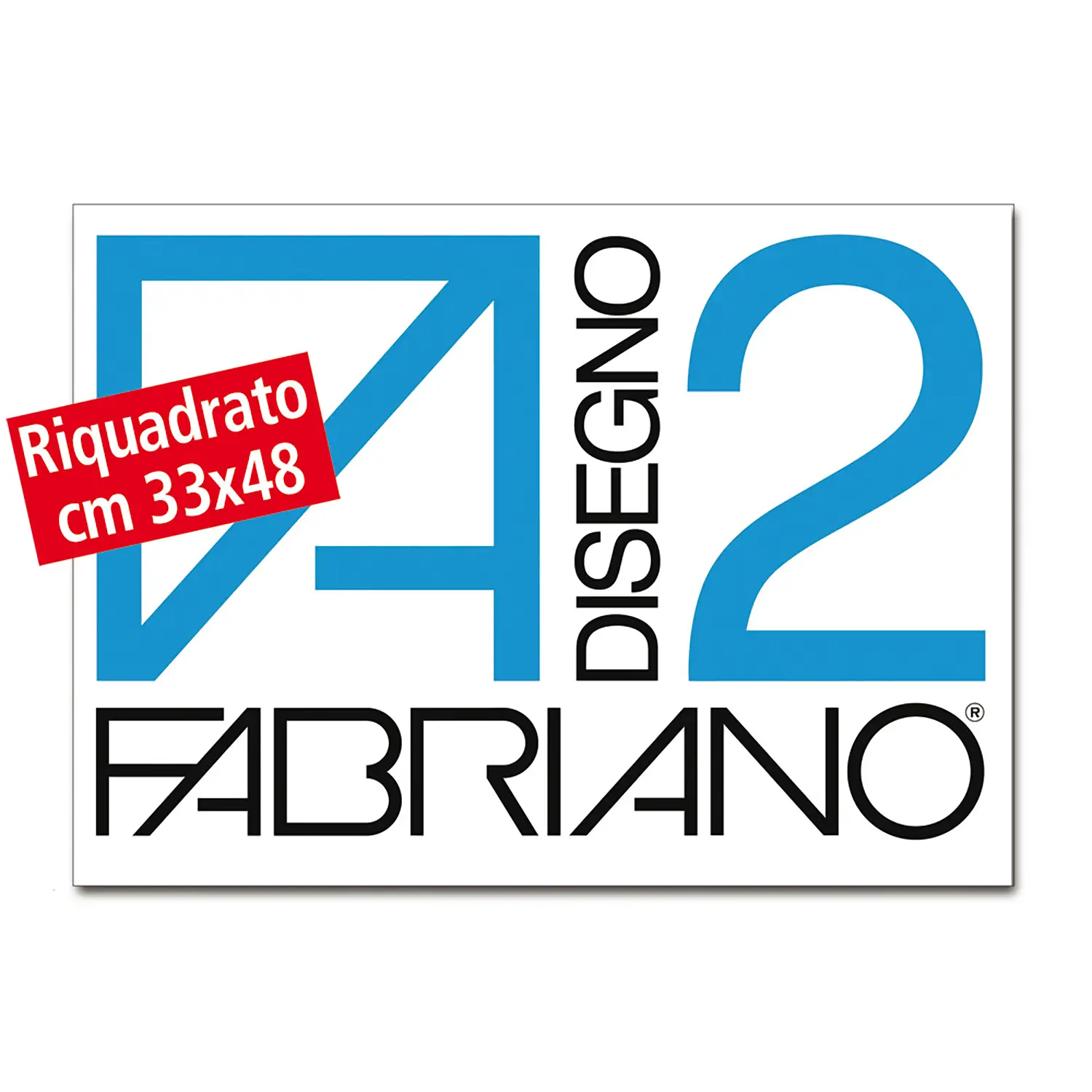 Album da Disegno Fabriano F2 Riquadrato 33x48 cm – Carta Liscia a Quadretti - Carta e cartoncino