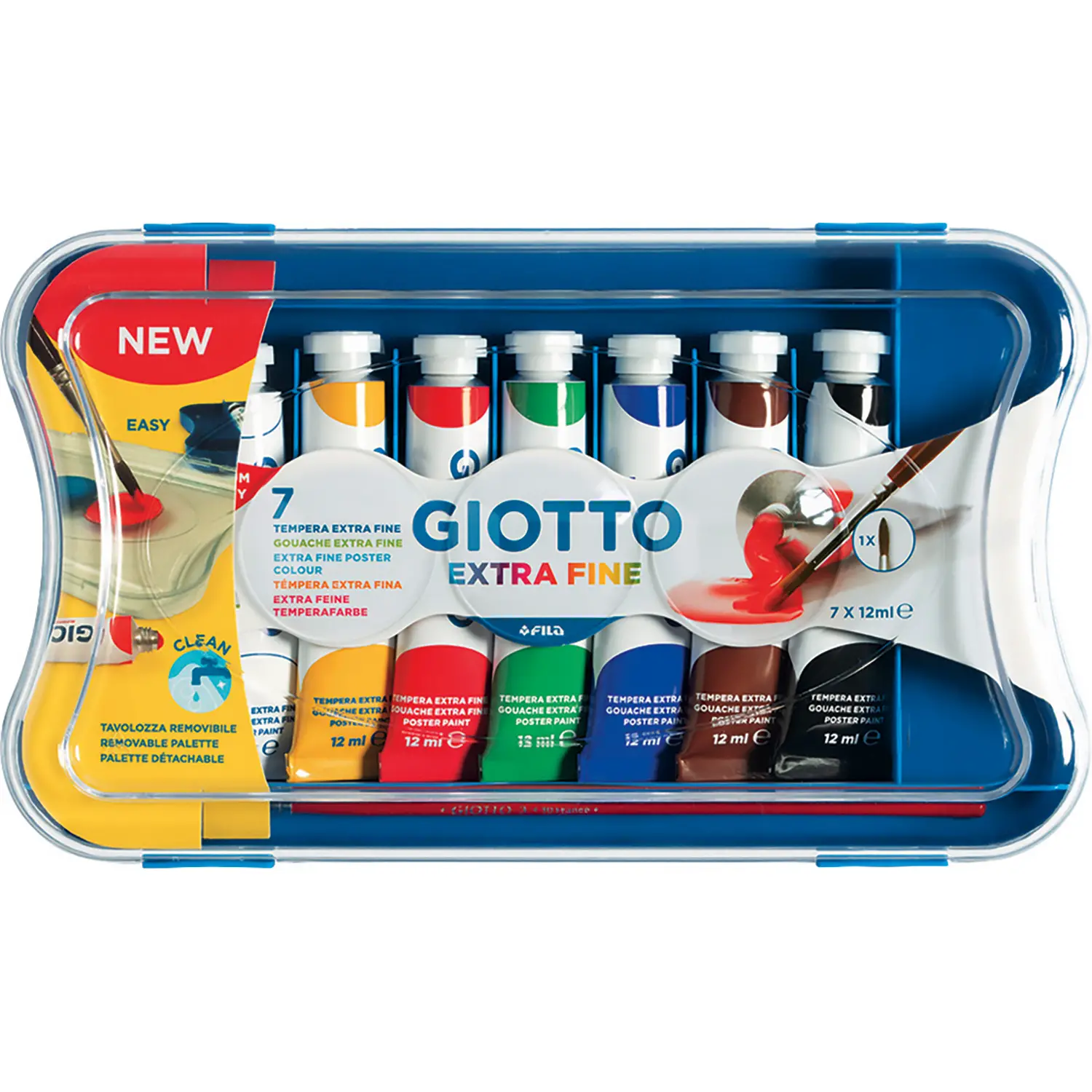 Colori a Tempera Giotto 12 ml - Astuccio 7 Tubetti - Tempere