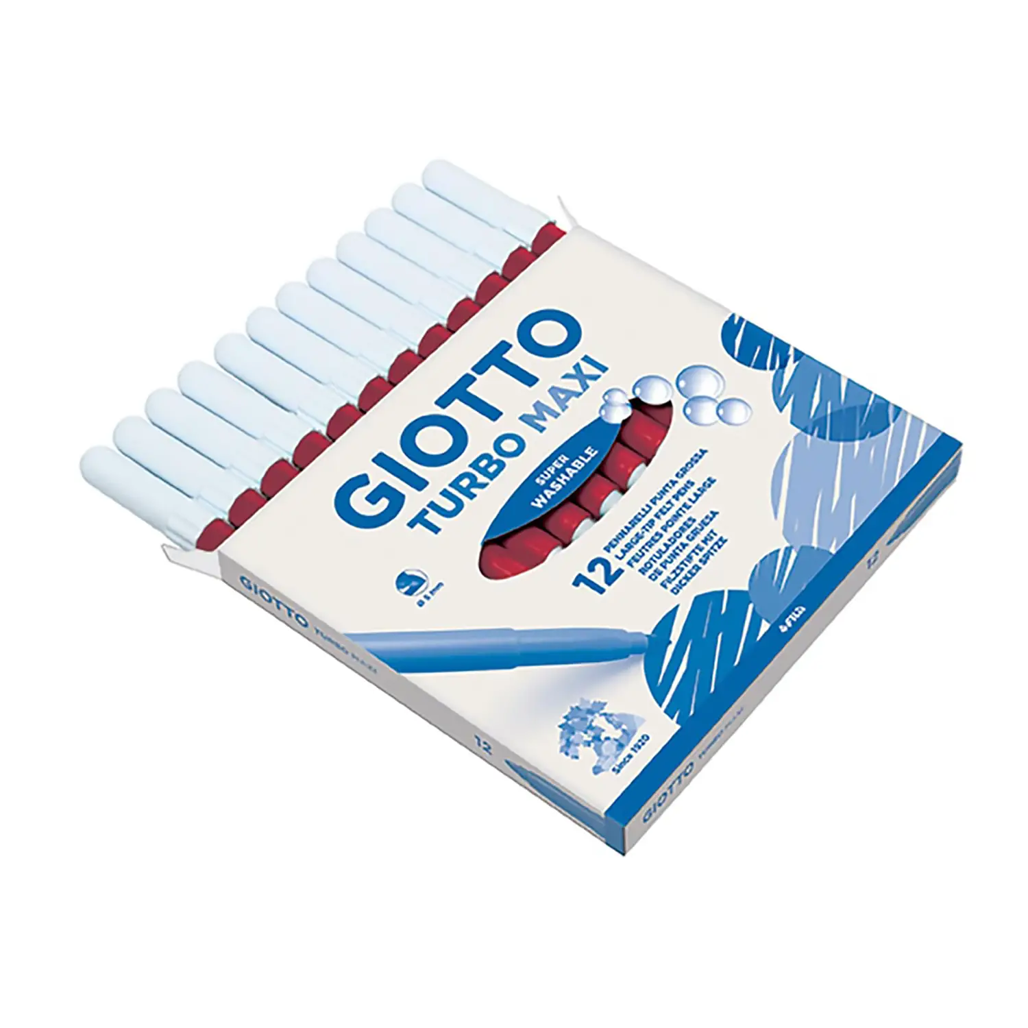 Pennarelli Turbo Maxi Giotto - 12 Pezzi • Rosso - Pennarelli