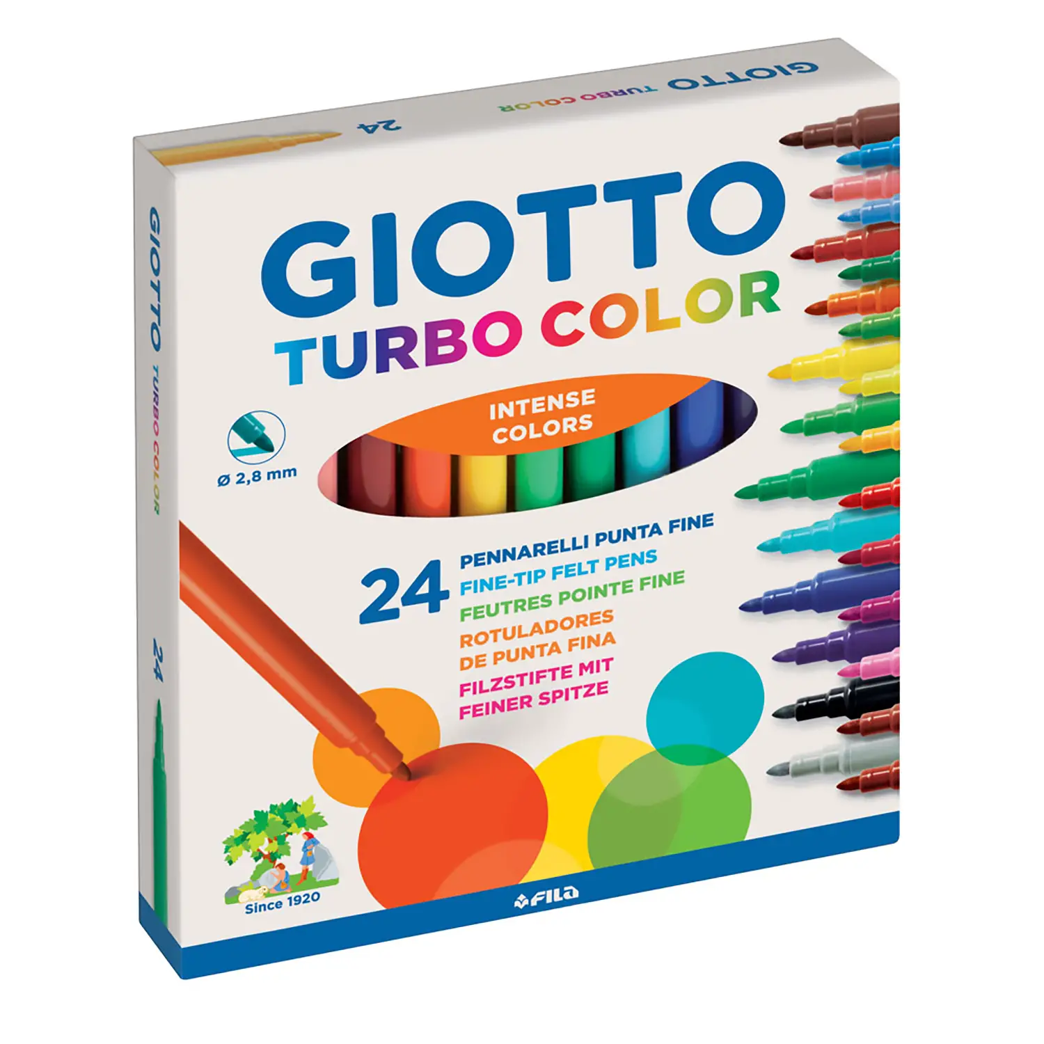 Pennarelli Turbo Color Giotto – Astuccio da 24 Colori - Pennarelli