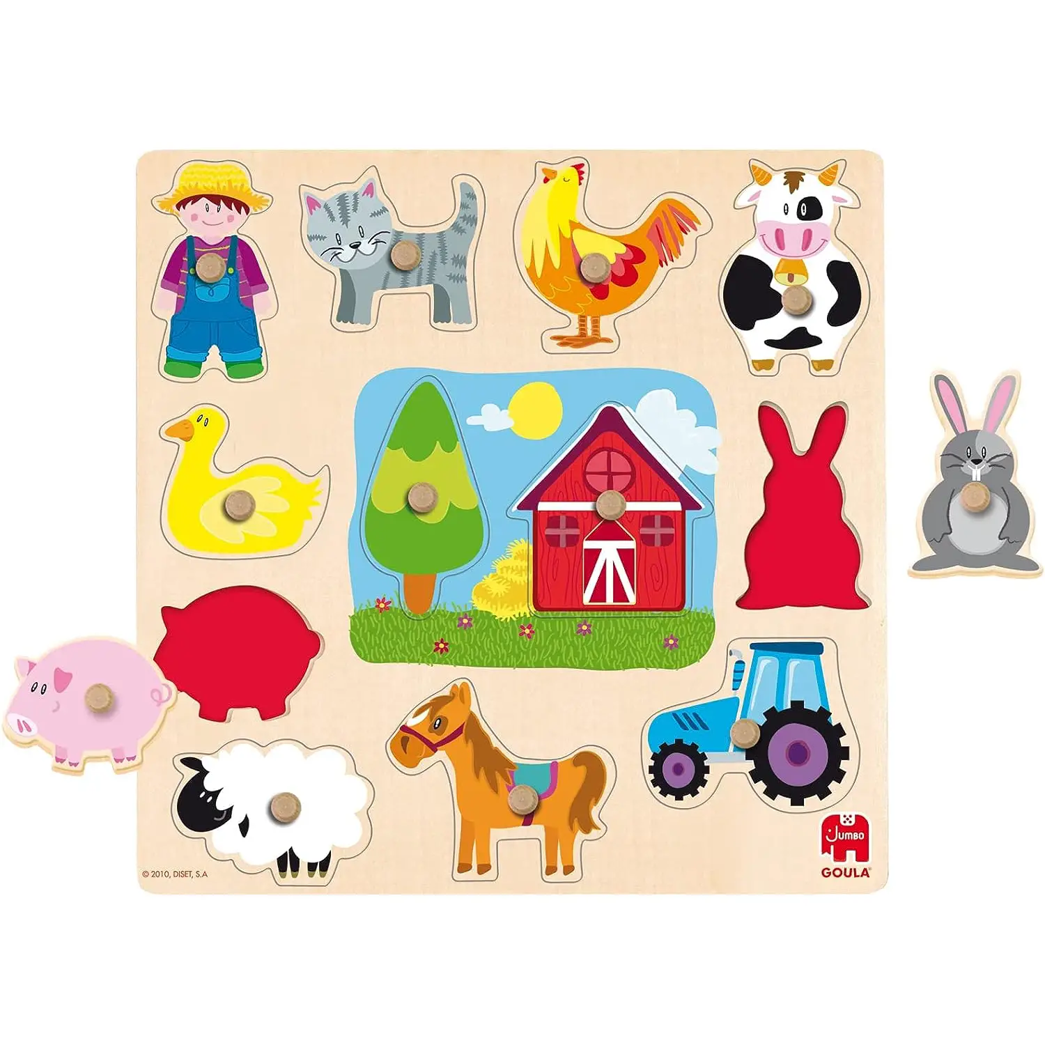 Incastri Fattoria – Gioco Educativo con Pomoli in Legno - Incastri e puzzle in legno
