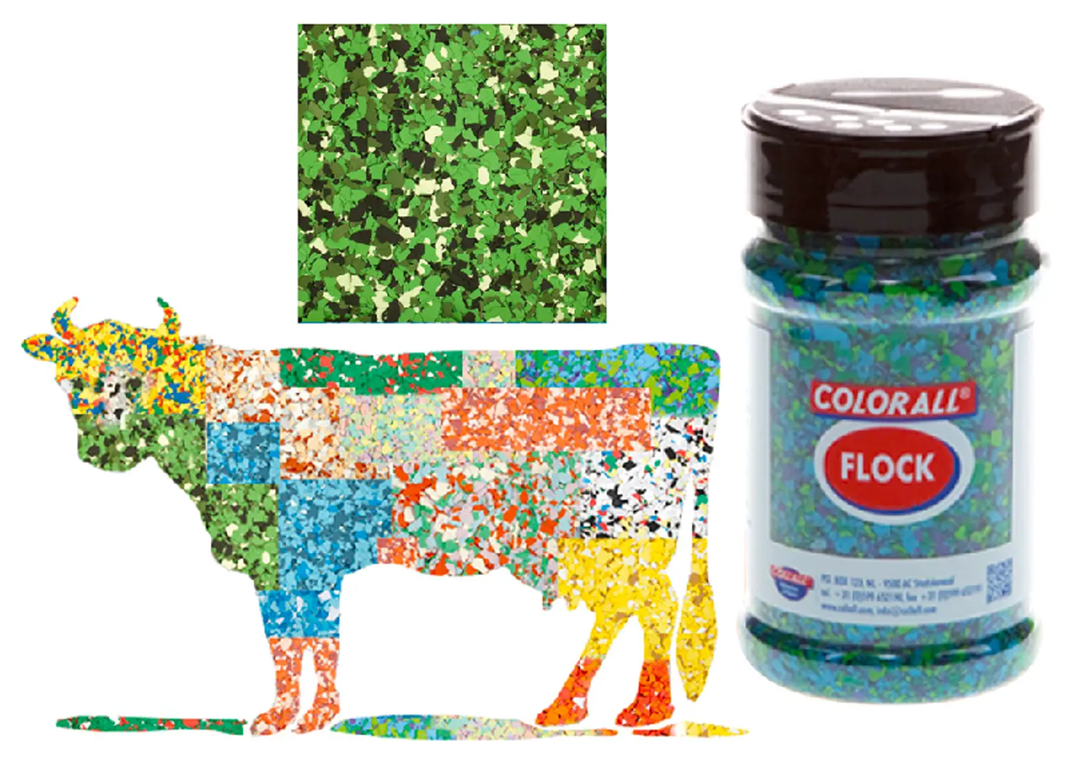 Scaglie di Tempera Flock Verde – Barattolo da 150 gr - Tempere