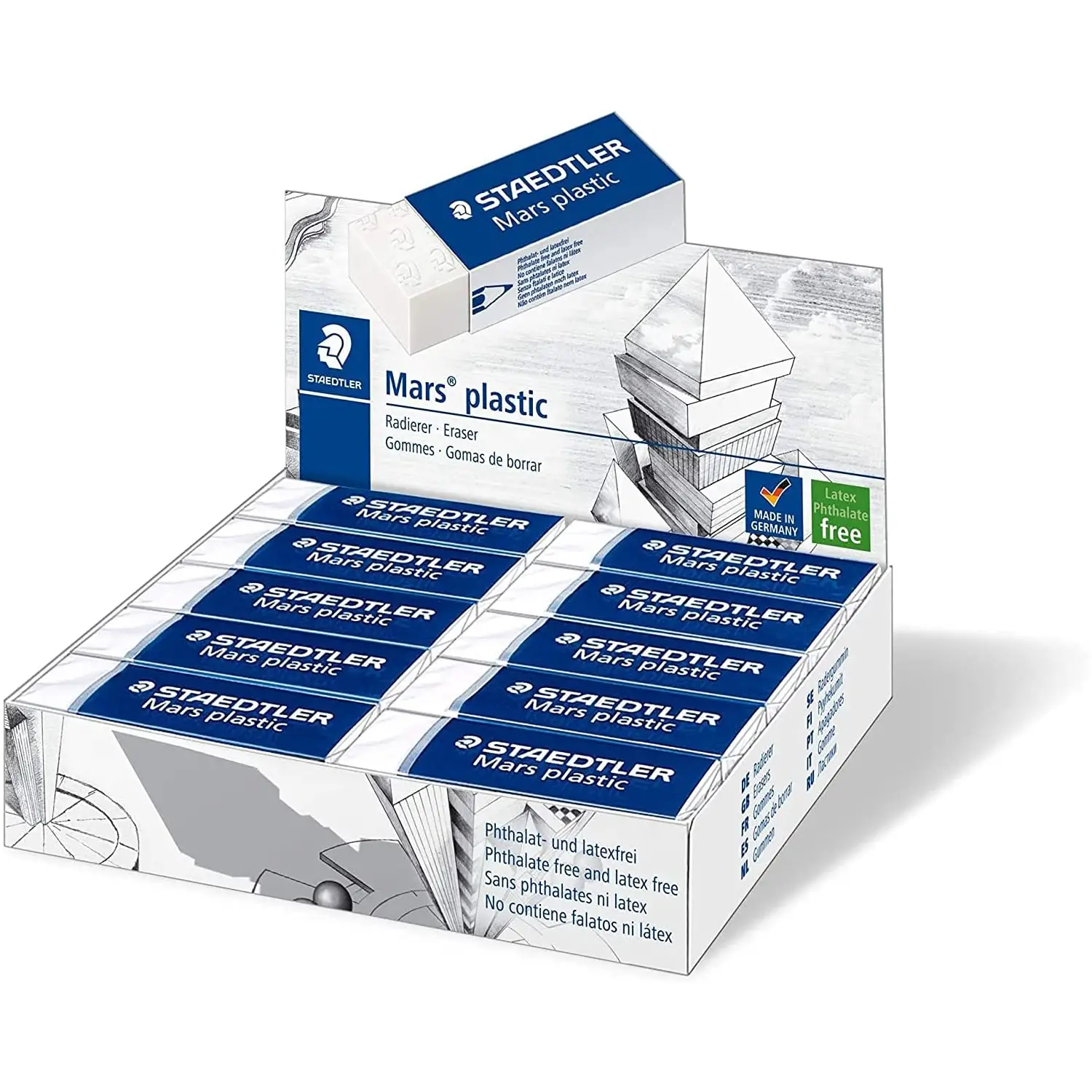 Gomma per Matita STAEDTLER Mars Plastic – Confezione da 20 Pezzi - Matite Temperini Gomme