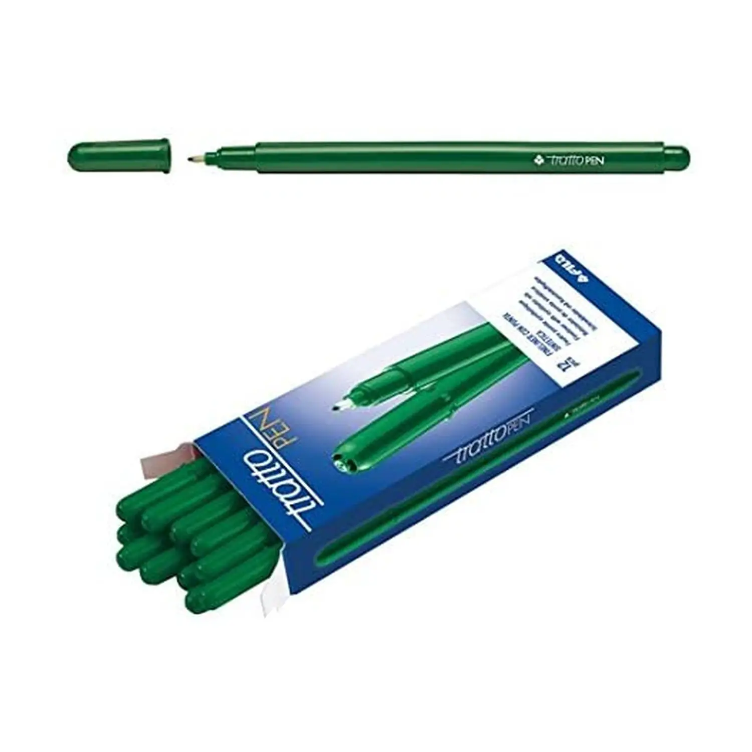 Tratto Pen Verde – Punta Fine 0,5 mm con Inchiostro a Base d’Acqua - penne pennarelli ufficio
