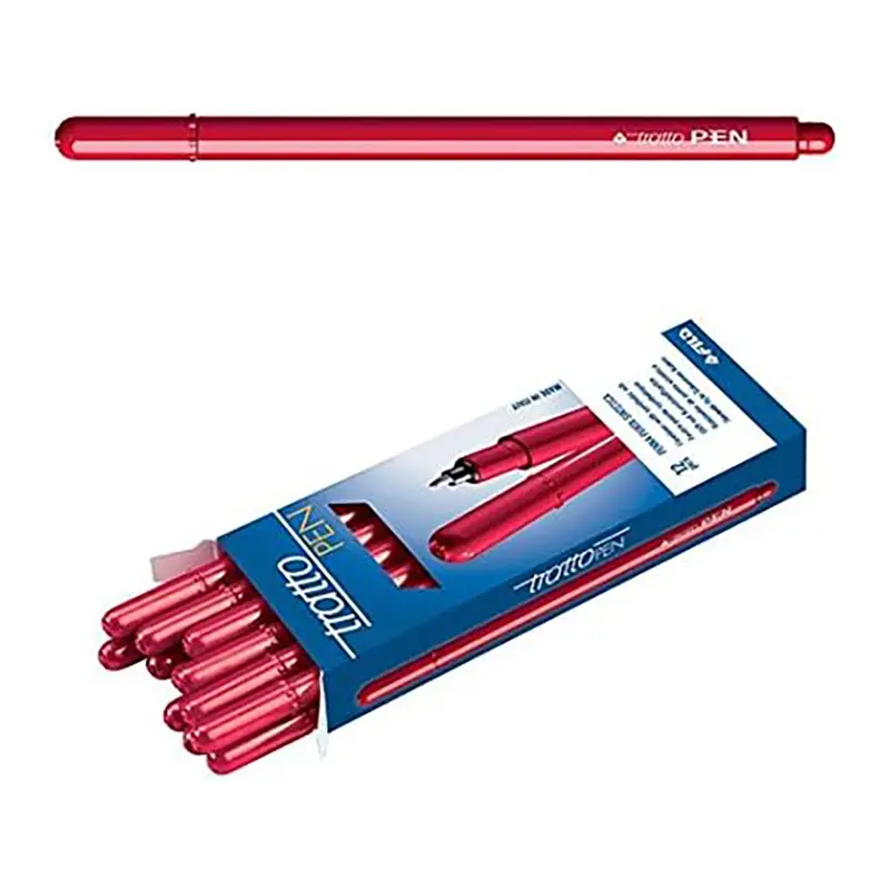 Tratto Pen Rossa – Punta Fine 0,5 mm con Inchiostro a Base d’Acqua - penne pennarelli ufficio