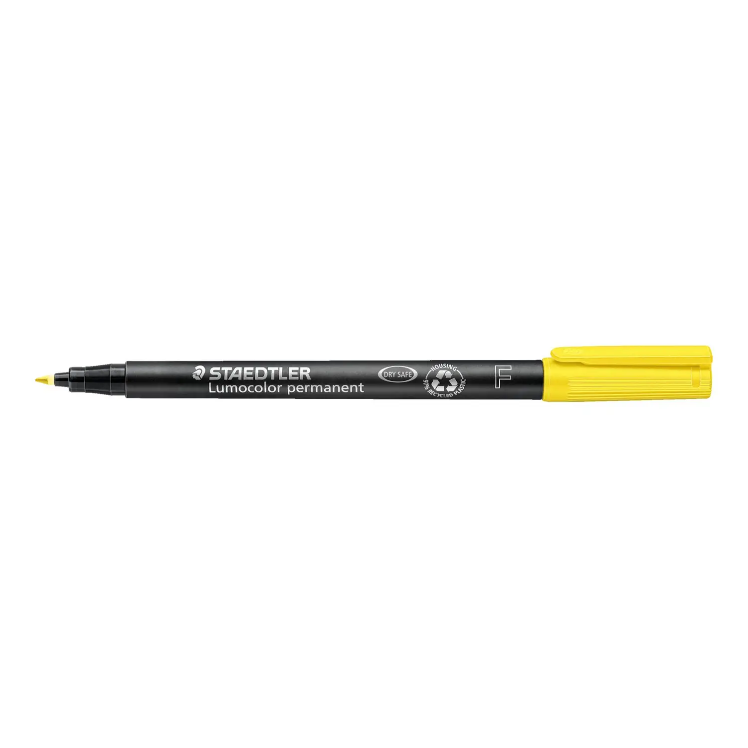 Pennarello Permanente Lumocolor Staedtler - Punta Fine Giallo - penne pennarelli ufficio
