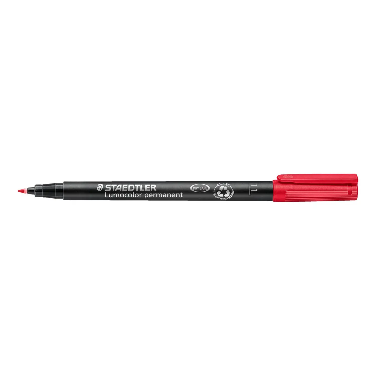 Pennarello Permanente Lumocolor Staedtler - Punta Fine Rosso - penne pennarelli ufficio