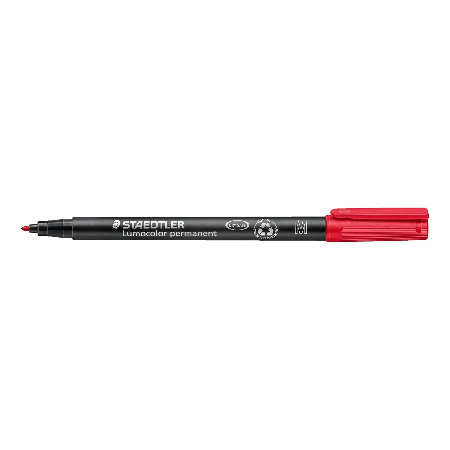 Pennarello Permanente Lumocolor Staedtler - Punta Media Rosso - penne pennarelli ufficio