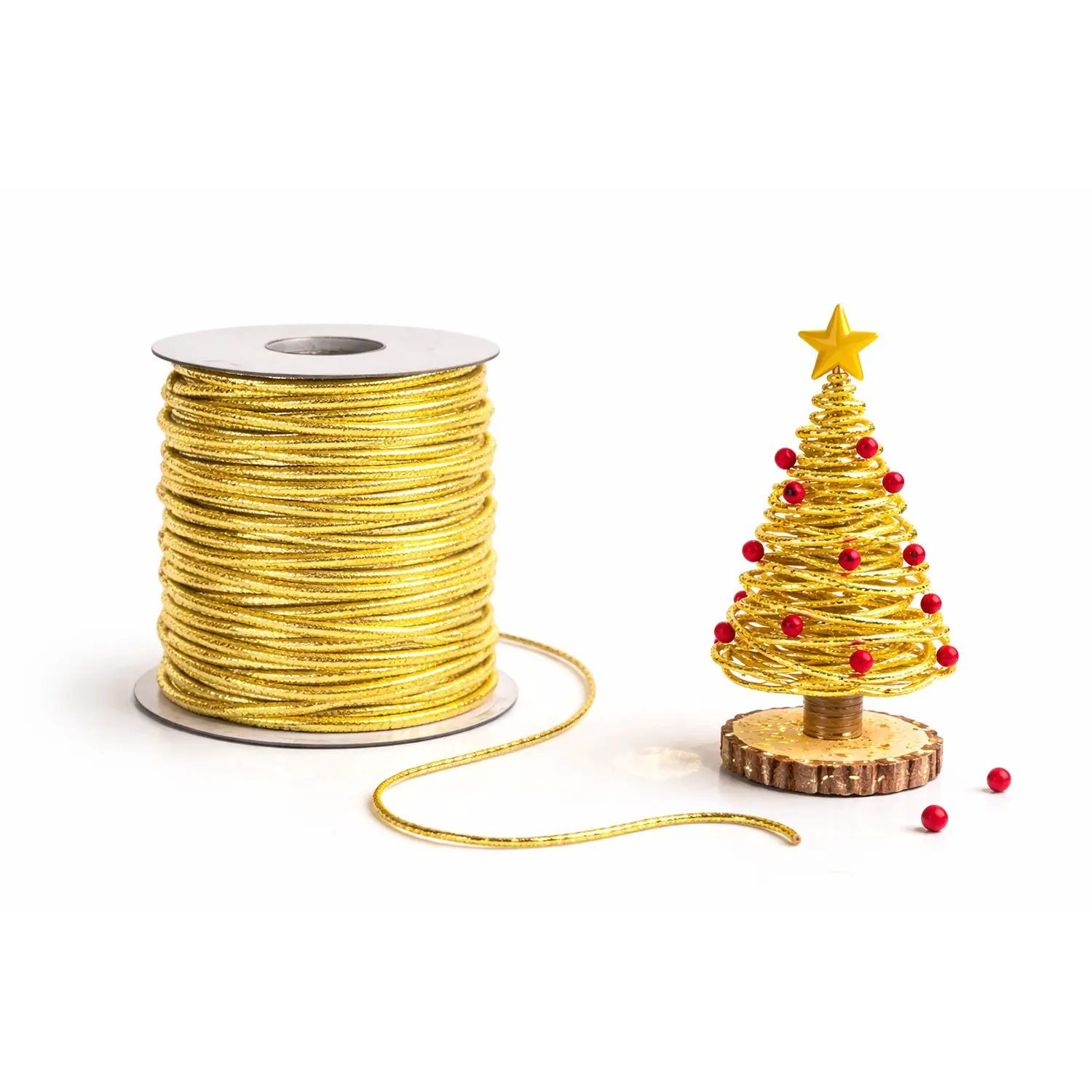Cordoncino Animato Oro 2 mm – Bobina 50 Metri – Fili Modellabili per Lavoretti Creativi - Applicazioni e decori