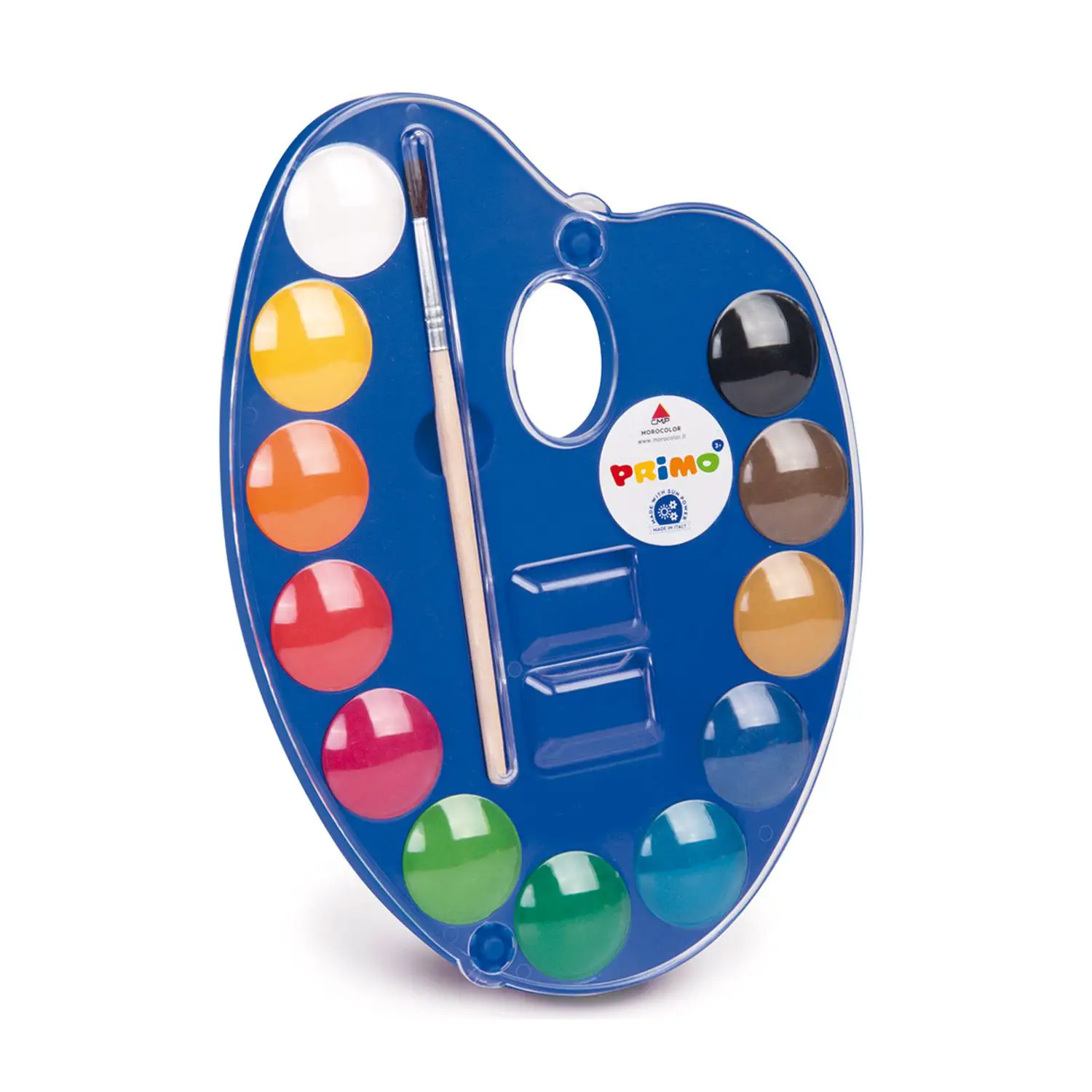 Tavolozza Primo Acquerelli Mini – 12 Colori per Bambini - Inchiostri e acquerelli