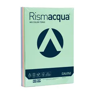 Carta Colorata Rismacqua A4 140 gr – 200 Fogli - Tinte Tenui - Carta e cartoncino
