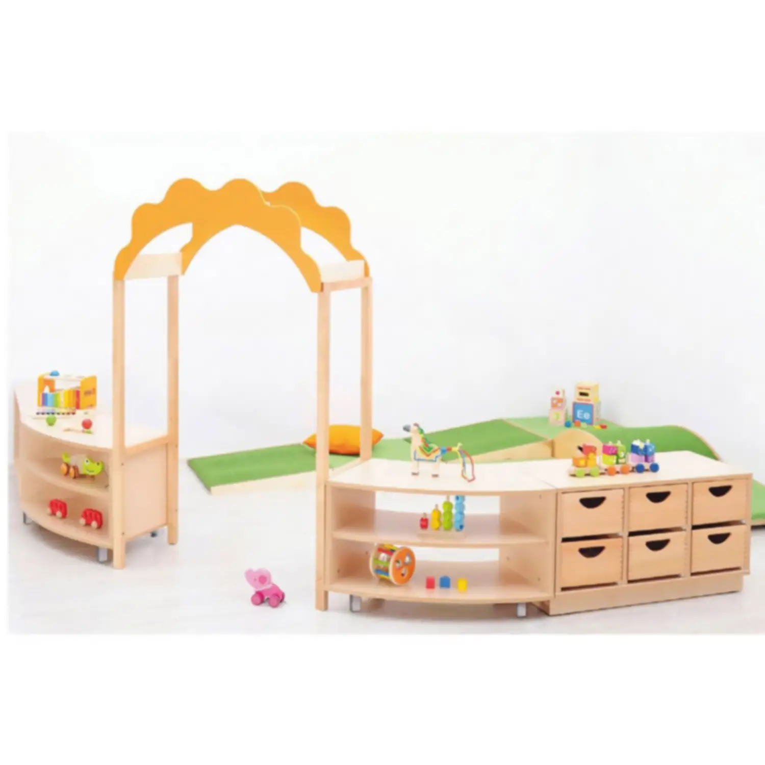 Serie Flexi Composizione 12 - Ideale per la Scuola dell'Infanzia - Arredo Nido e Infanzia