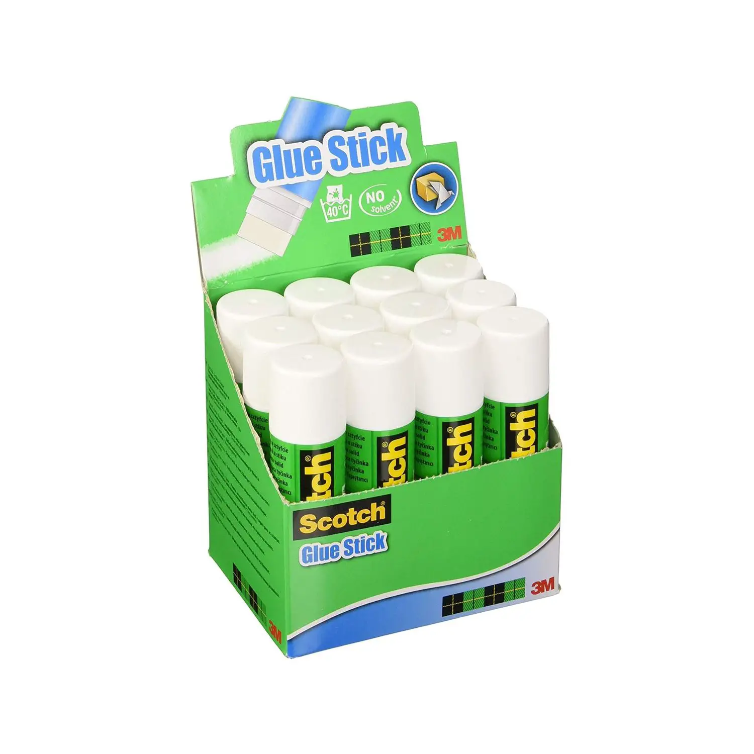 Colla Stick Scotch 3M Scuola e Ufficio 40 gr. 12 Pezzi - Nastri adesivi e colle