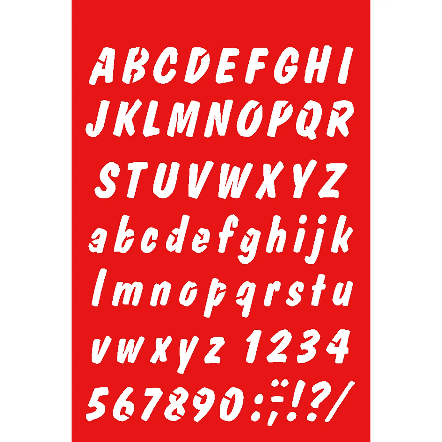 Stencil Plastica Traslucida Alfabeto – 21x31 cm - Lettere da 26 mm - Stencil