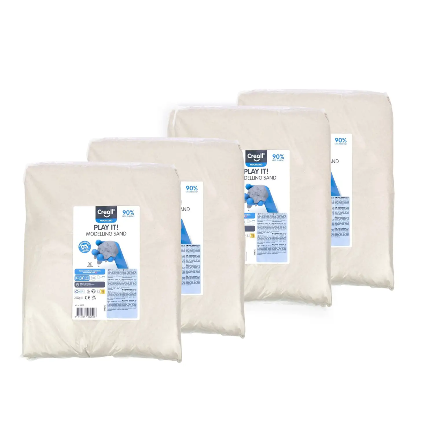 Sabbia Cinetica kg. 2,5 Creall Modelling Sand Pacco Scuola Ricarica 4 Pezzi - Paste per modellare