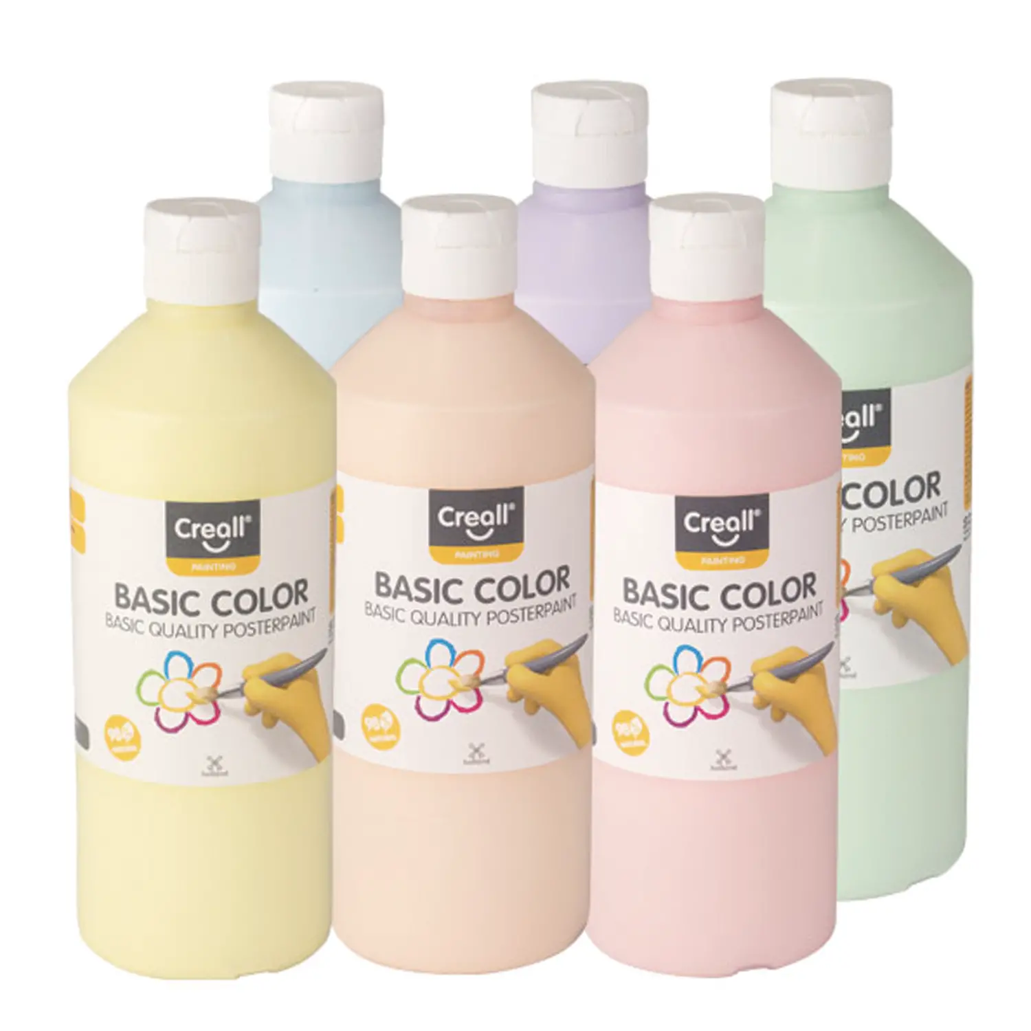 Tempera Pronta Tinte Pastello 6x500 ml. - Tempere