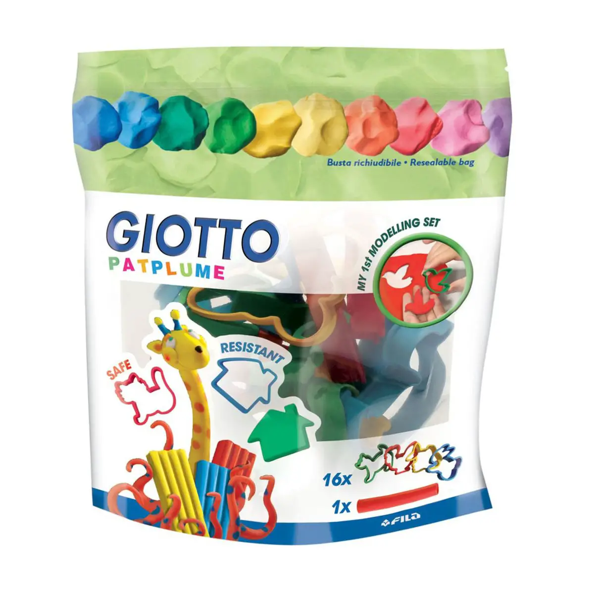 Formine Assortite Giotto Patplume - Set 17 Pezzi - Paste per modellare