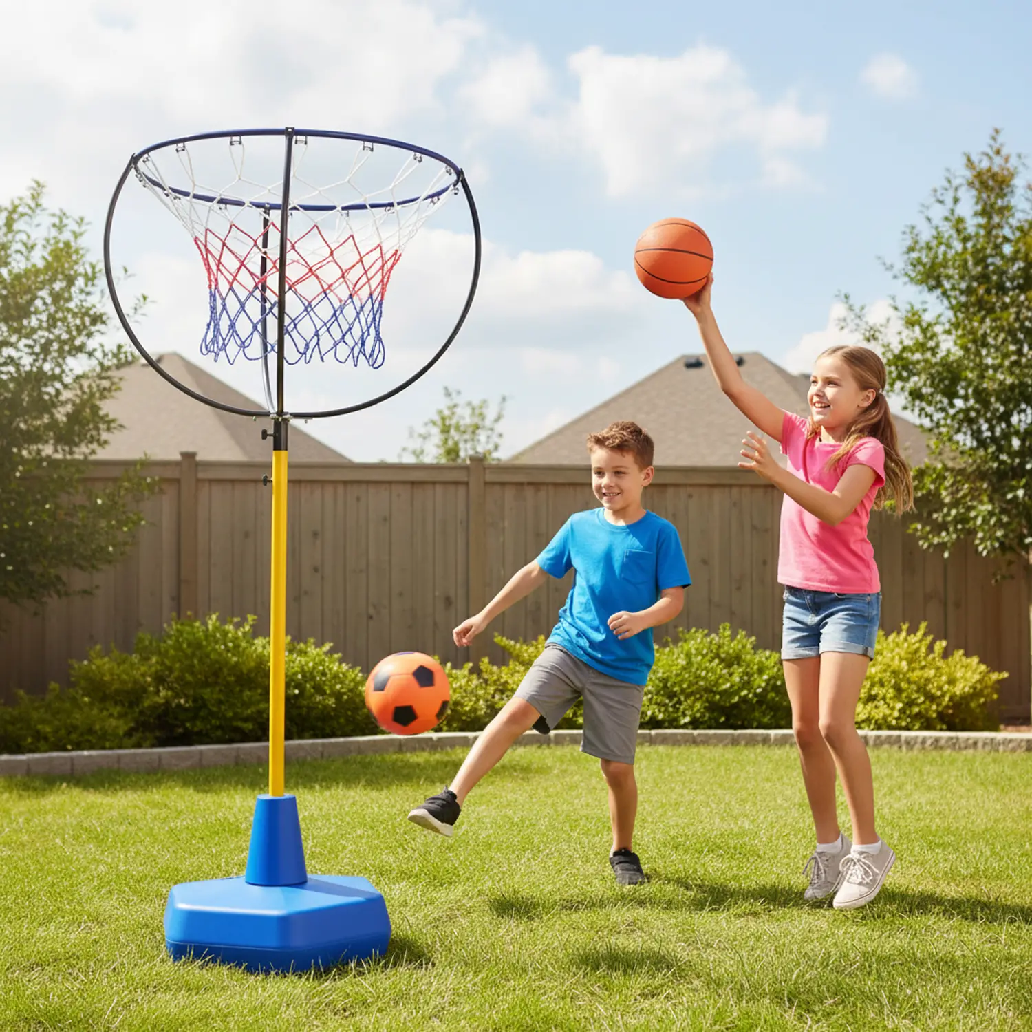 Canestro per Calcio-Basket con Palla - Attrezzature sportive