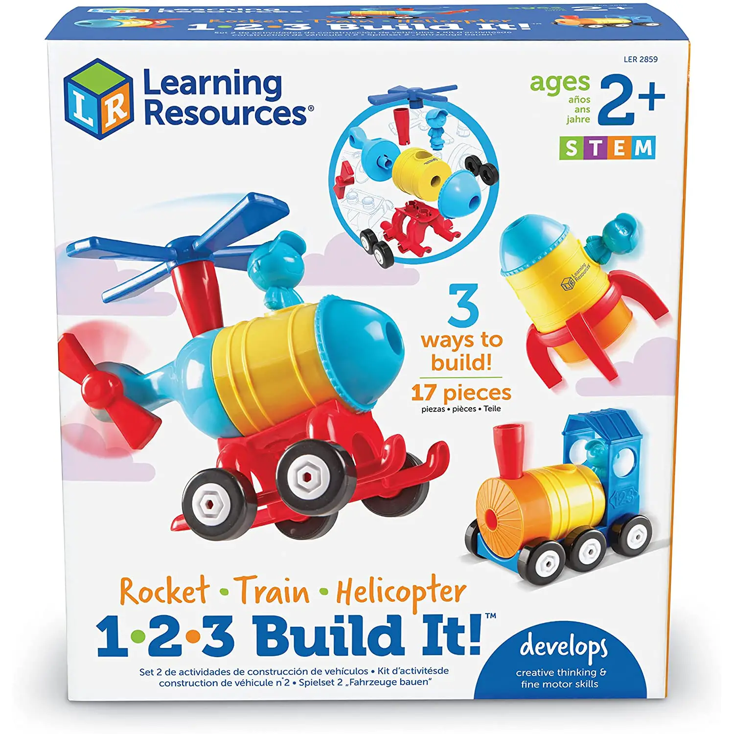 Set STEM Costruzioni Veicoli – Razzo, Treno ed Elicottero - giochi scientifici