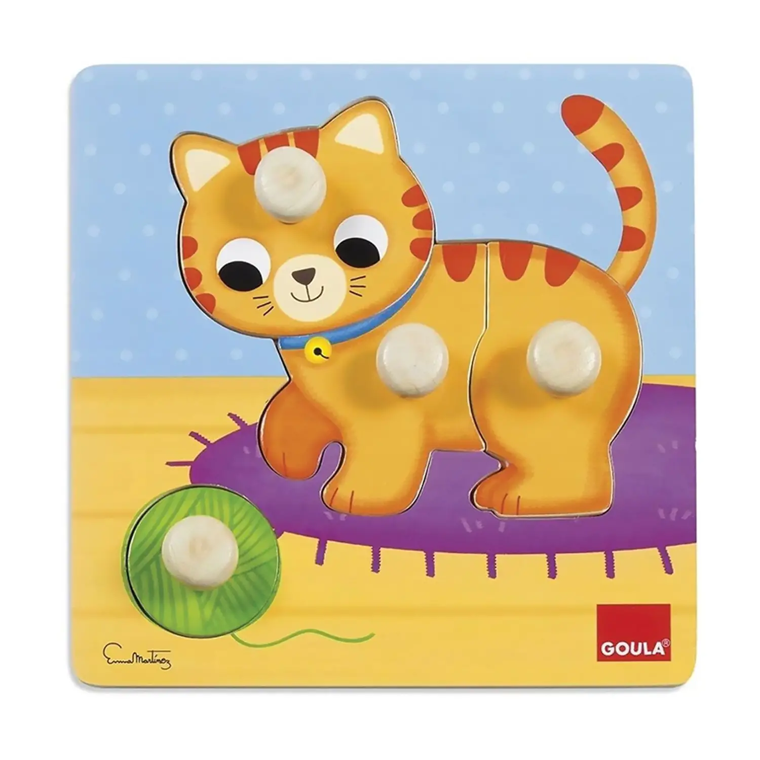 Puzzle con Pomello Gatto - Incastri e puzzle in legno