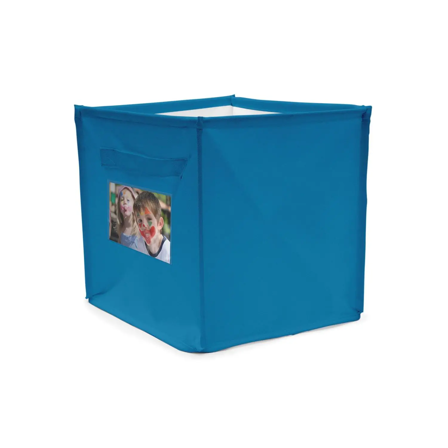 Sacca Cubo Ripiegabile con Tasca Azzurra - Arredo Nido e Infanzia