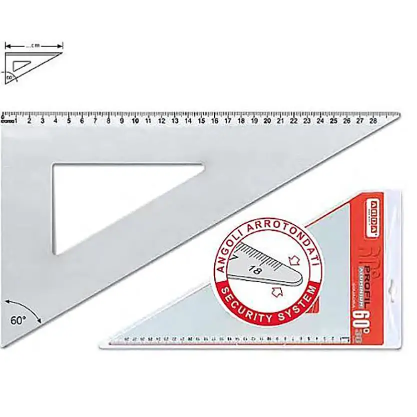 Squadra 60° Profil in Alluminio – 30 cm - Disegno tecnico