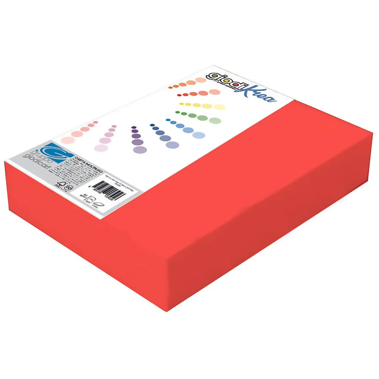Risma Carta Rossa A4 Giodikrea 80 gr – 250 Fogli – Alta Qualità - Carta e cartoncino