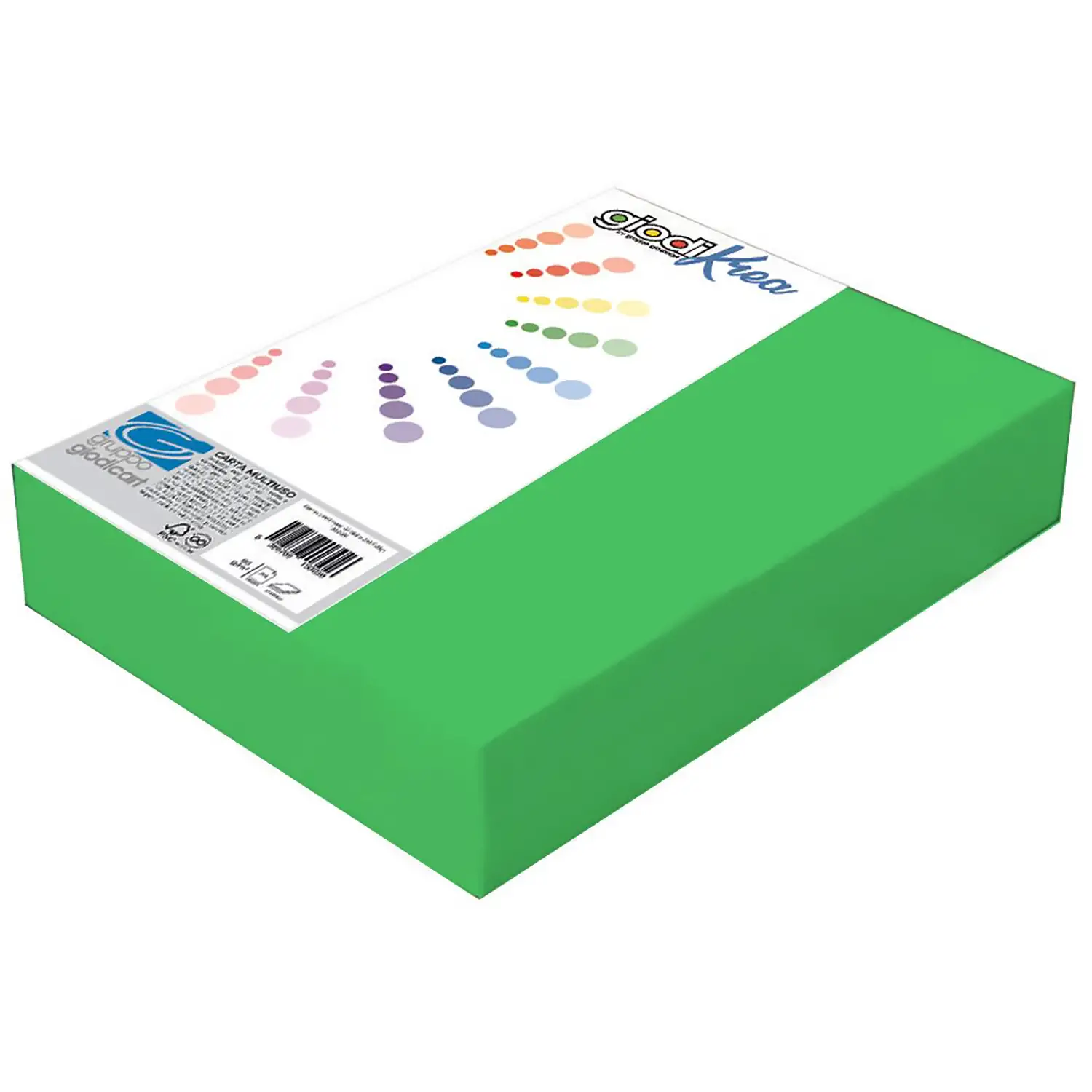 Risma Carta Verde A4 Giodikrea 80 gr – 250 Fogli – Alta Qualità - Carta e cartoncino