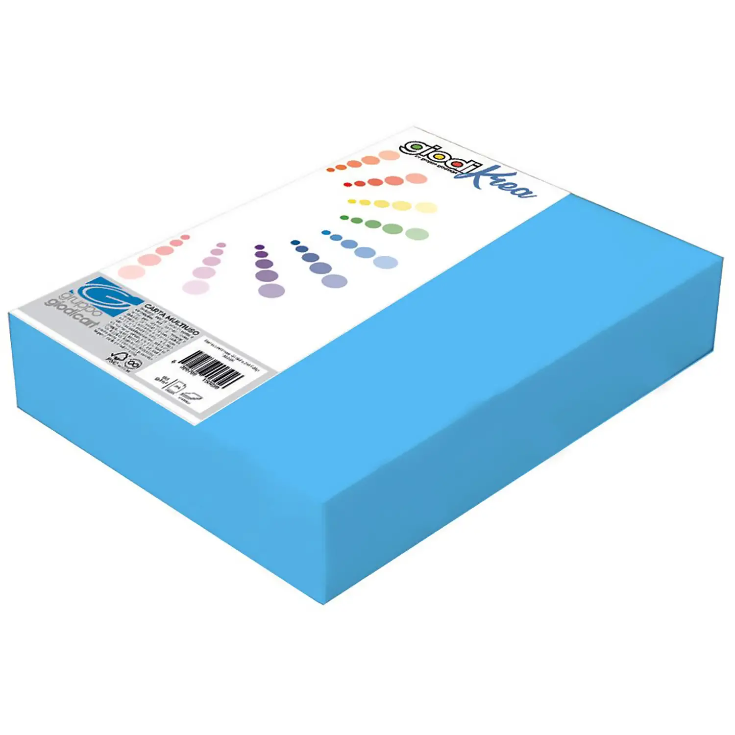 Risma Carta Azzurra A4 Giodikrea 80 gr – 250 Fogli – Alta Qualità - Carta e cartoncino