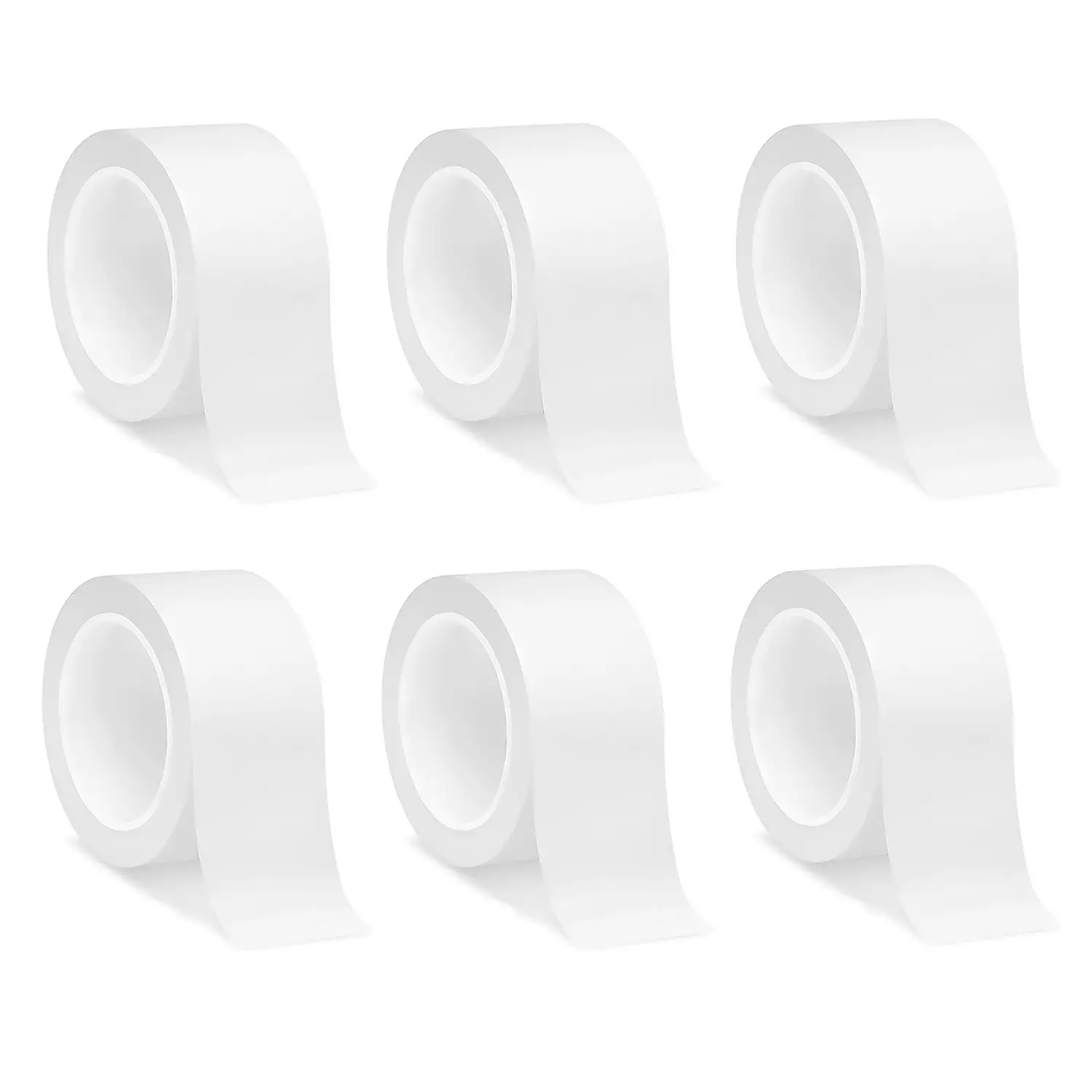 Nastro Adesivo Bianco in PVC – Mm 48x66 Mt - Torre 6 Pezzi - Nastri adesivi e colle
