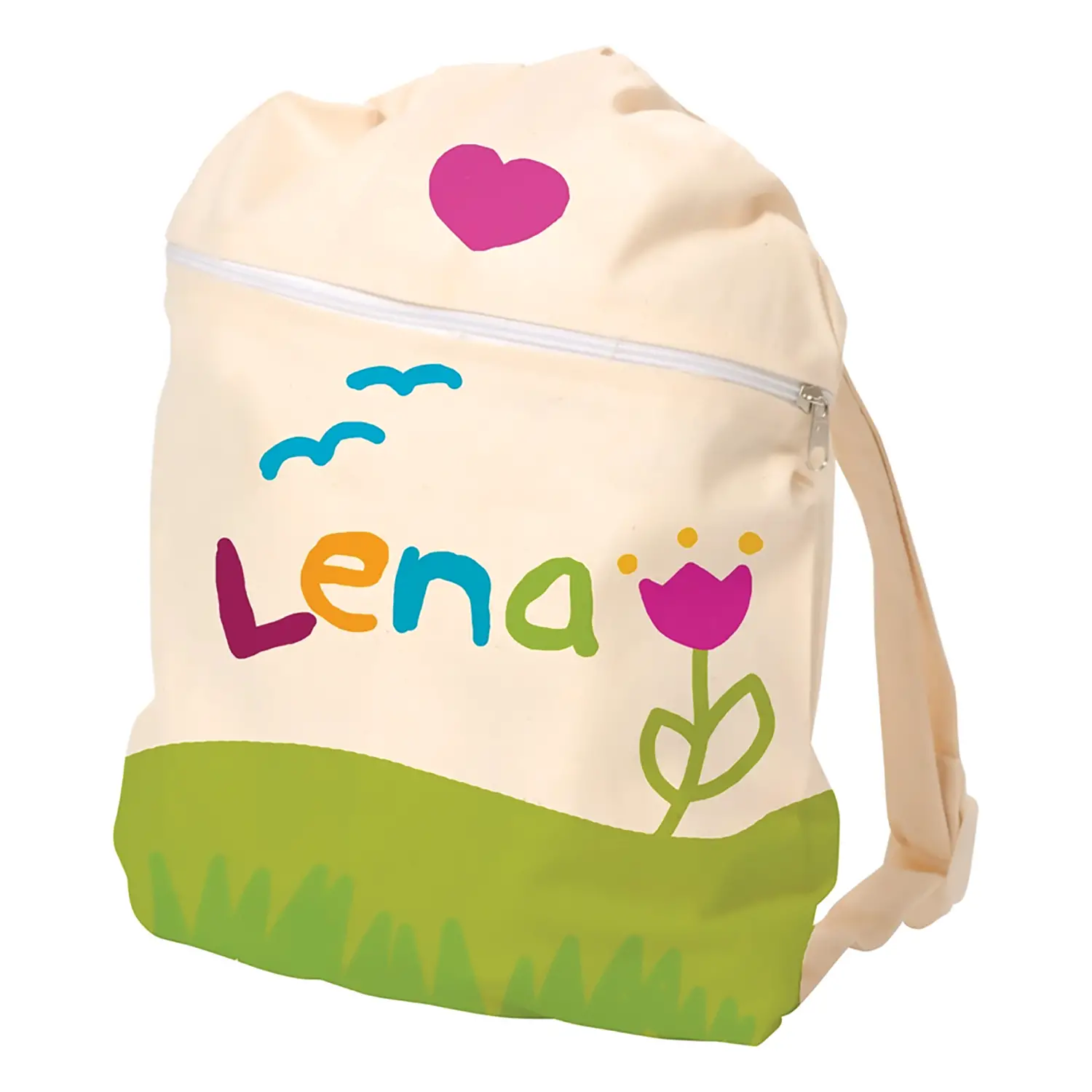 Zainetto in Cotone da Decorare – 26x31x12 cm - Tessuti e stoffe