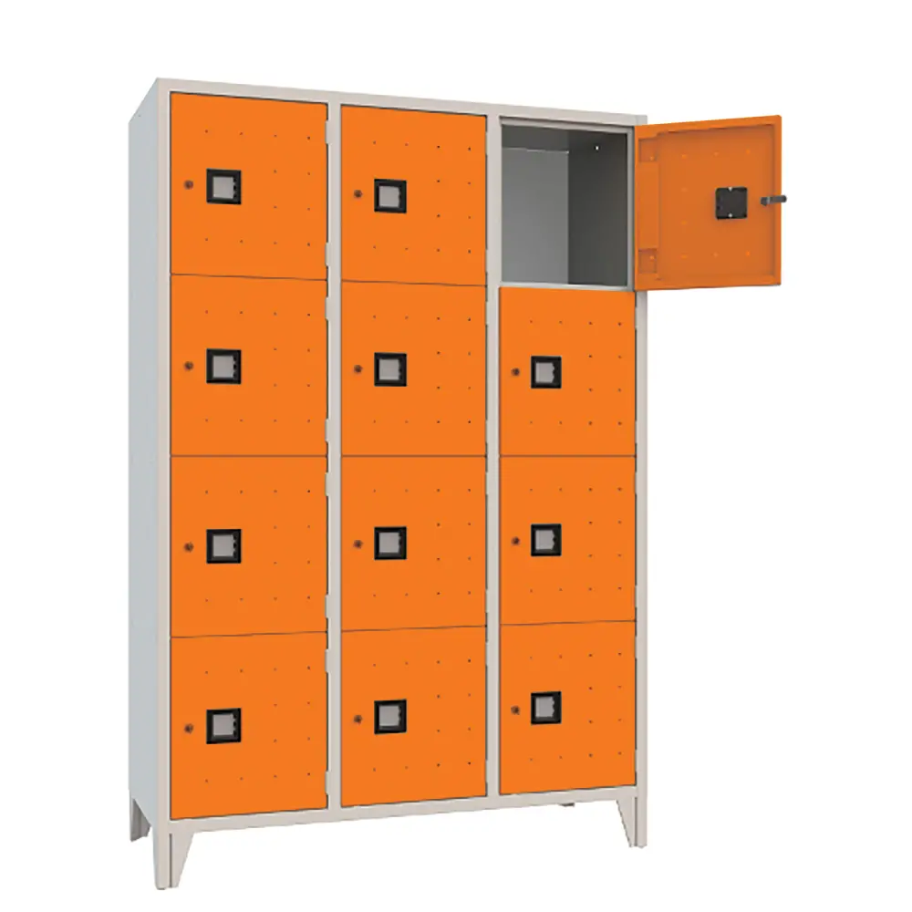 Armadio Casellario Quadro 12 Posti Ante Arancio - Conforme CAM - Arredo archivio
