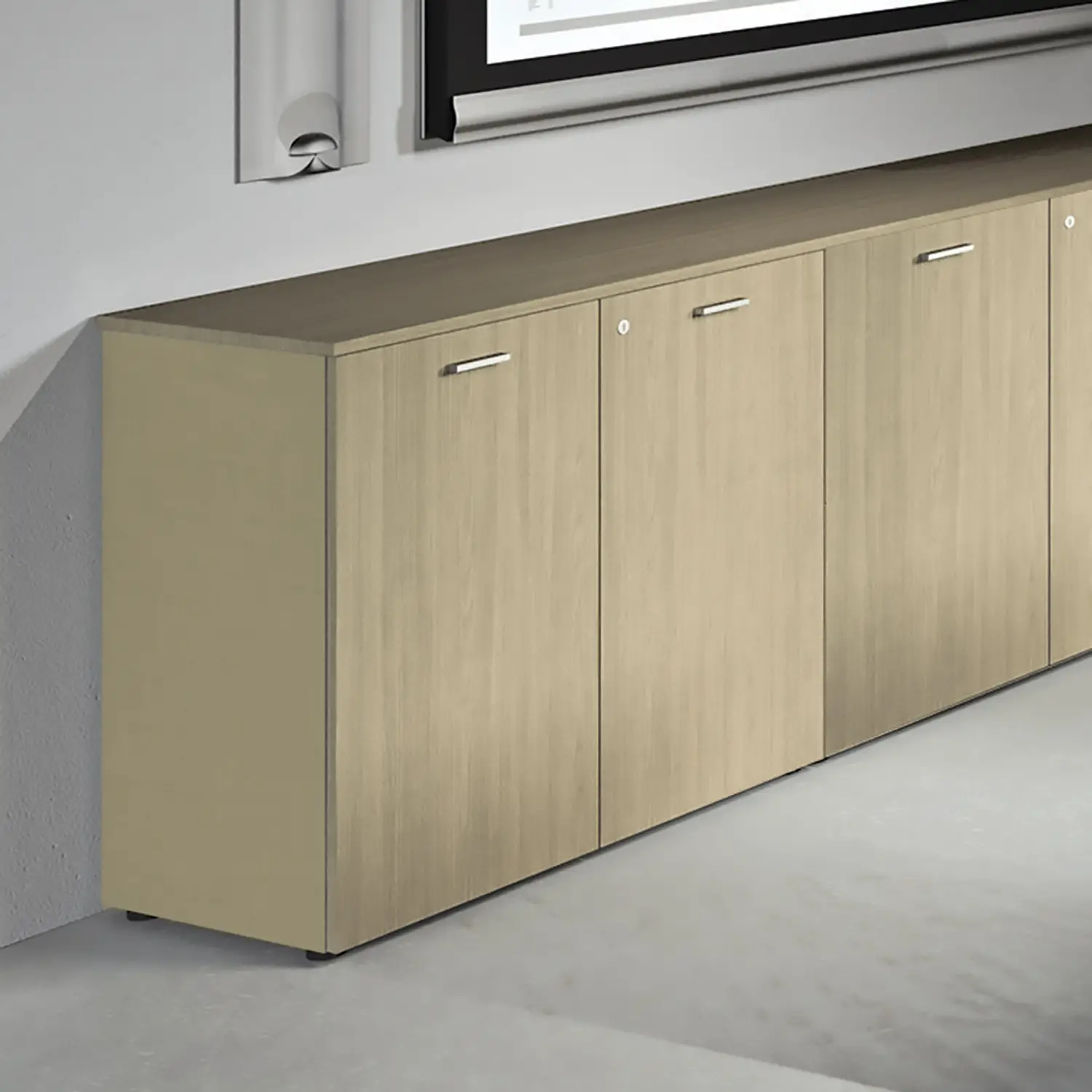 Libreria Kamos con Ante Legno cm. 90x46x169h - Arredo per l'ufficio