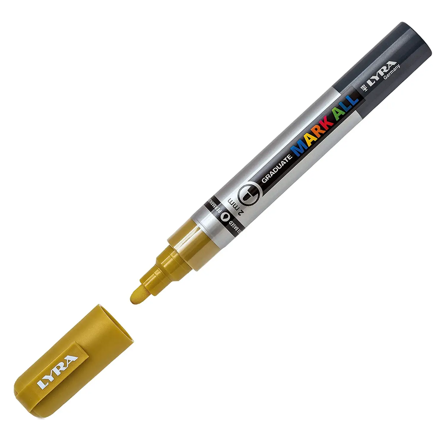 Pennarello Lyra Graduate Mark All - Punta 2 mm - Oro - Pennarelli