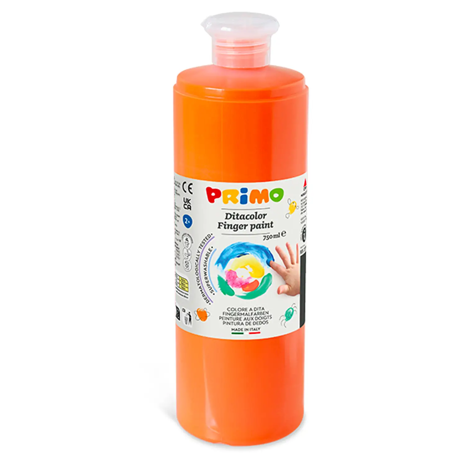 Colori a Dita Primo ml. 750 Arancio - Tempere