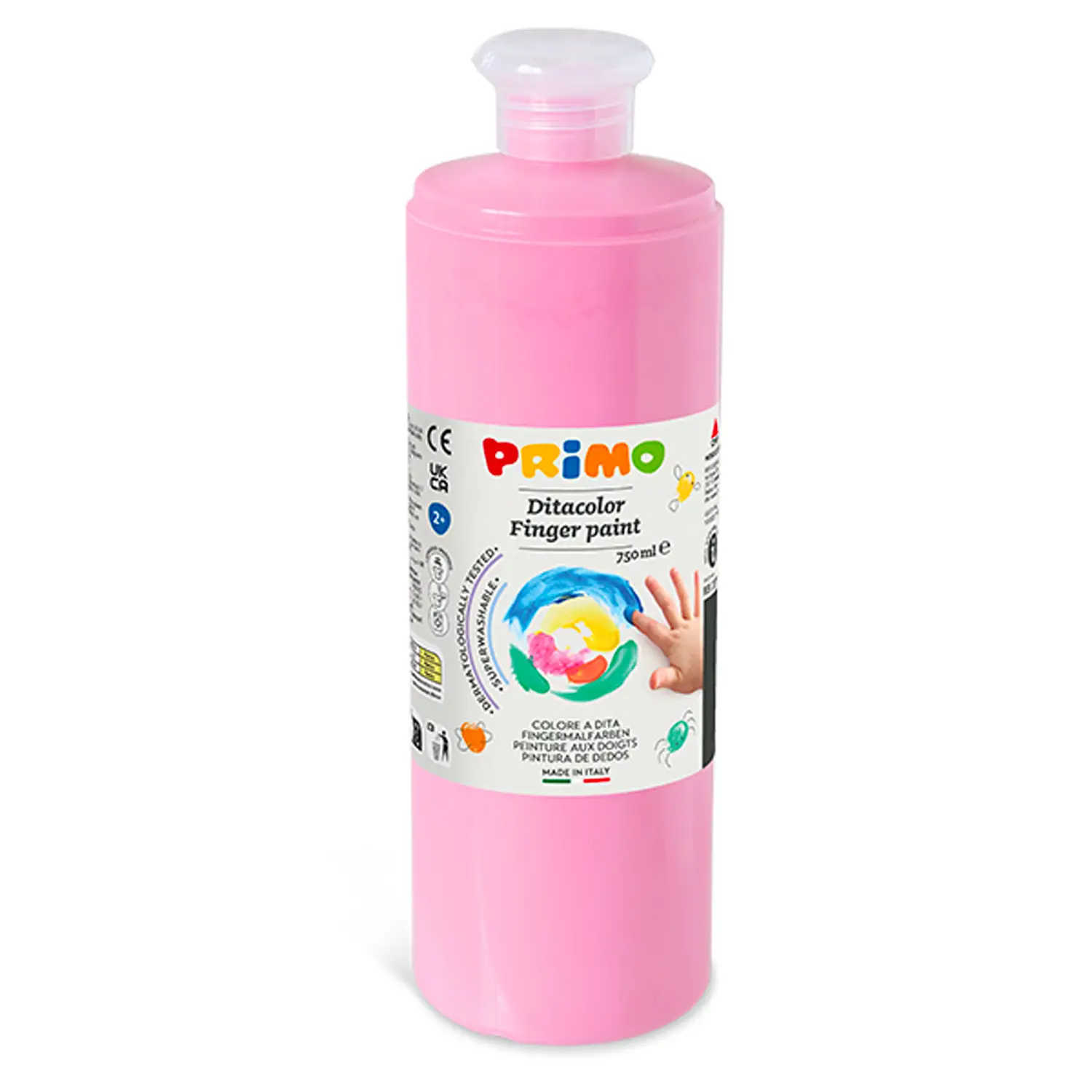 Colori a Dita Primo ml. 750 Rosa - Tempere