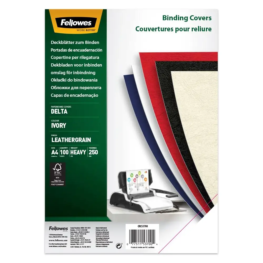 Copertine di Rilegatura Goffrate A4 Avorio - rilegatrici/plastificatrici