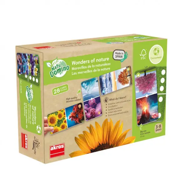 Domino Maxi Meraviglie della Natura – Gioco Educativo per Bambini - Memory e Domino