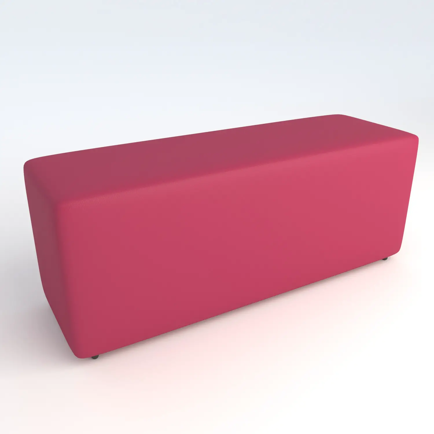 Pouf Ecopelle Ignifugo 3 Posti H 46 Fucsia Per Un Ambiente Scolastico Innovativo - Salottini e arredi morbidi
