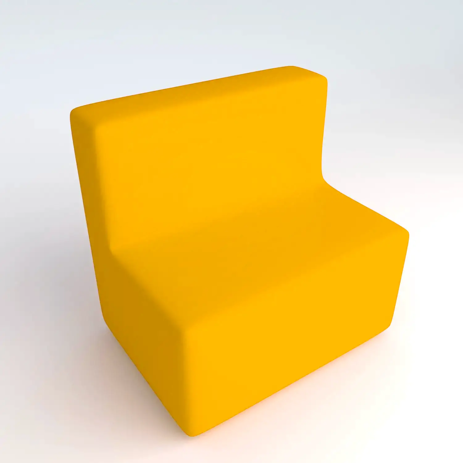 Divano Ecopelle Ignifugo 2 Posti H 40 Giallo Per Ambienti Scolastici Innovativi - Salottini e arredi morbidi