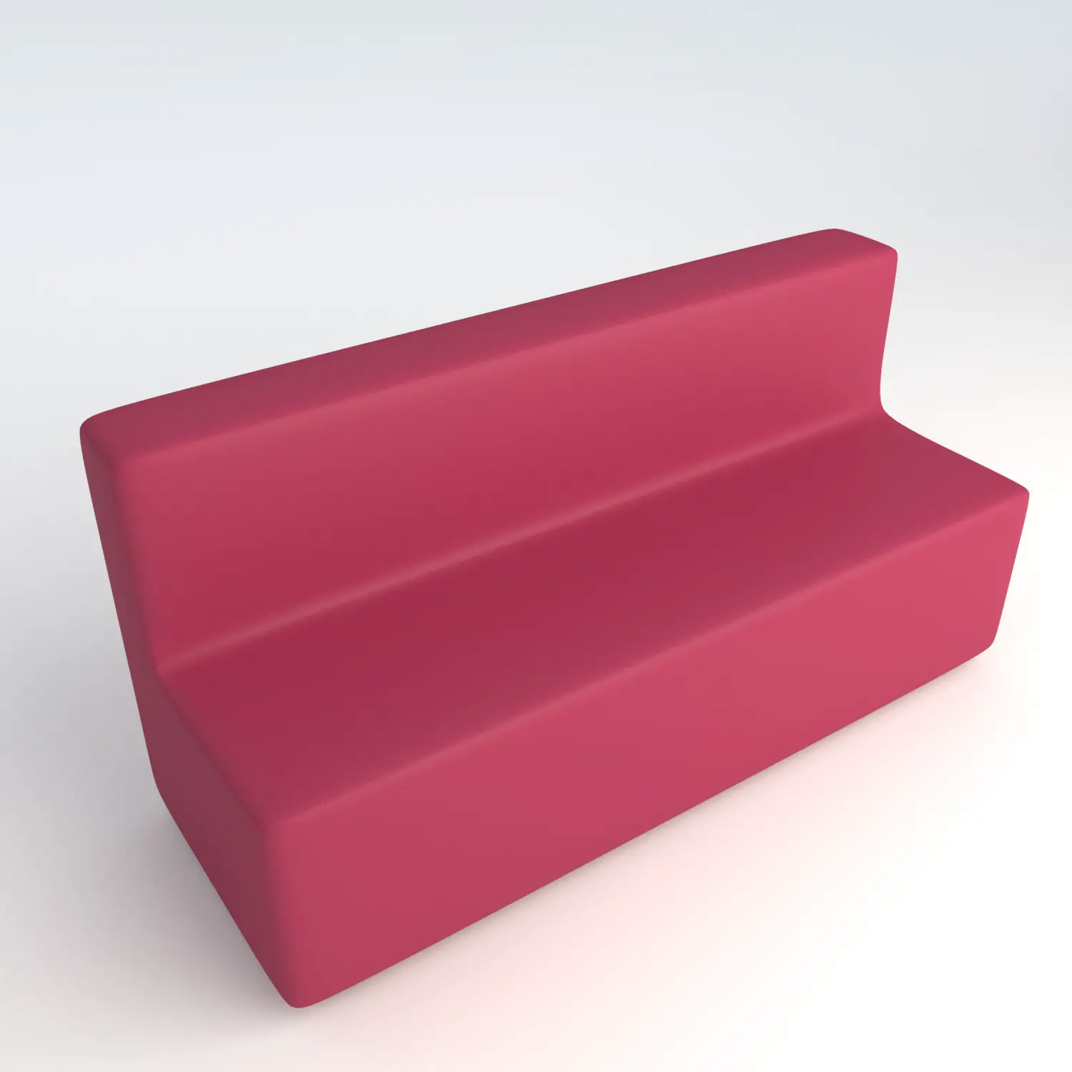 Divano Ecopelle Ignifugo 4 Posti H 40 Fucsia Per Ambienti Scolastici Innovativi - Salottini e arredi morbidi