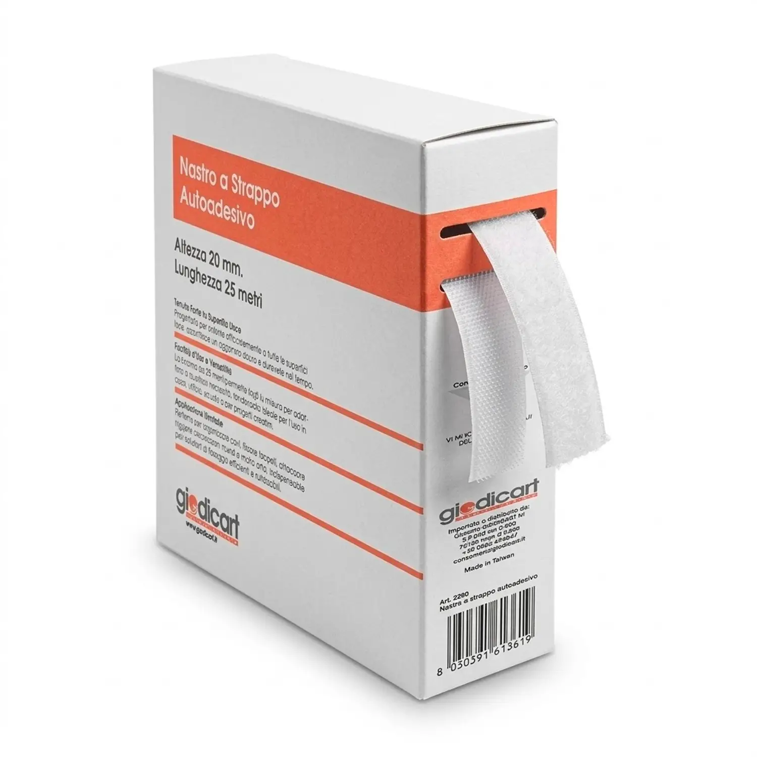 Fissaggi Grip Tipo Velcro cm. 2x25 Mt - Nastri adesivi e colle