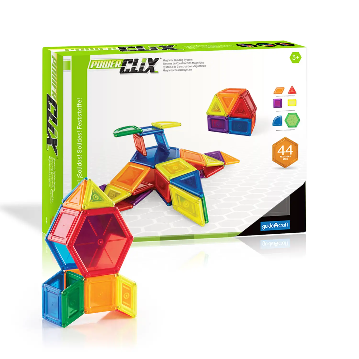 Costruzioni Magnetiche Power Clix Forme Geometriche 44 Pezzi - Costruzioni tecniche