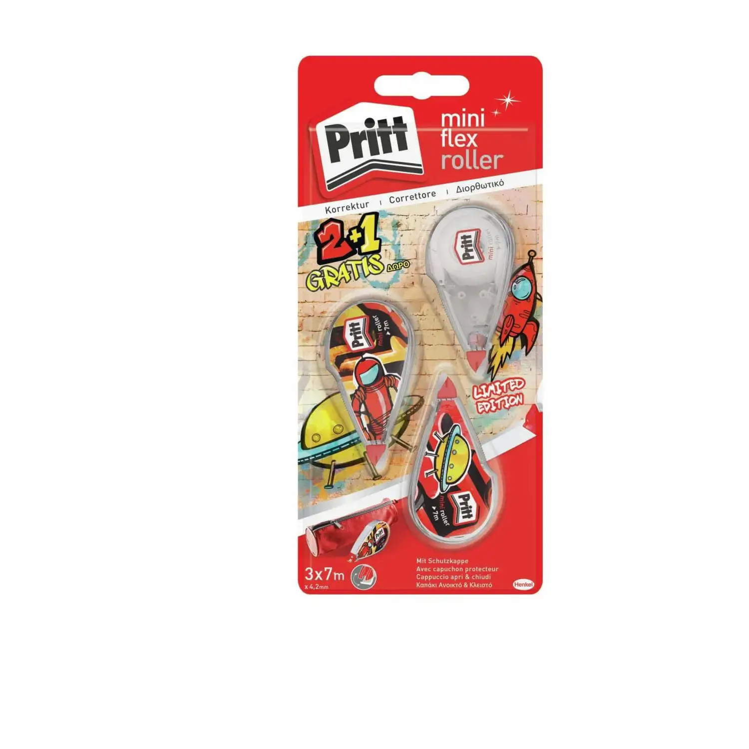 Correttore Mini Flex Roller Bl.3 Pritt 7mx4,2mm - Cancelleria varia