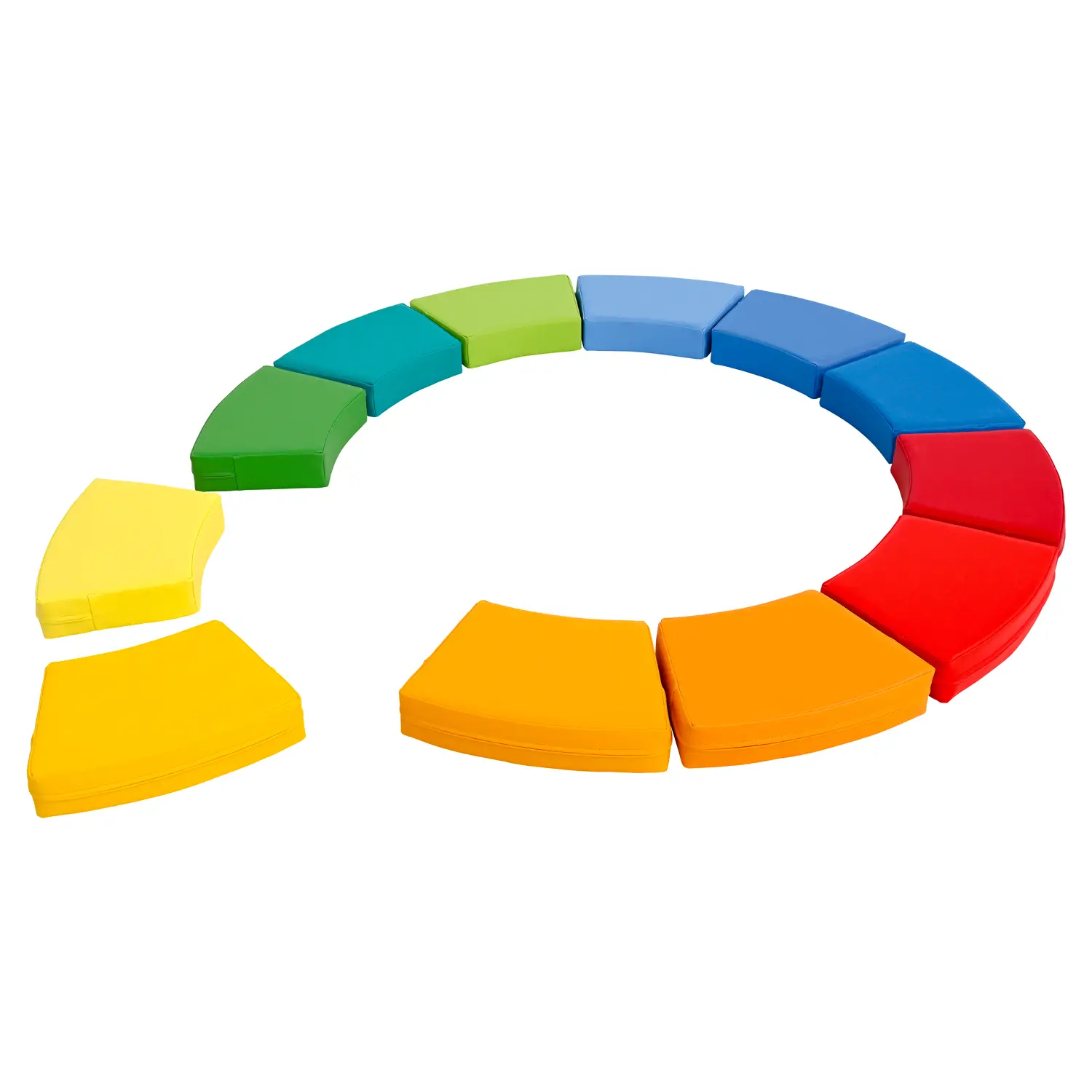 Cuscini Modulari Arcobaleno per Bambini - Set 12 Colori - Arredo Nido e Infanzia
