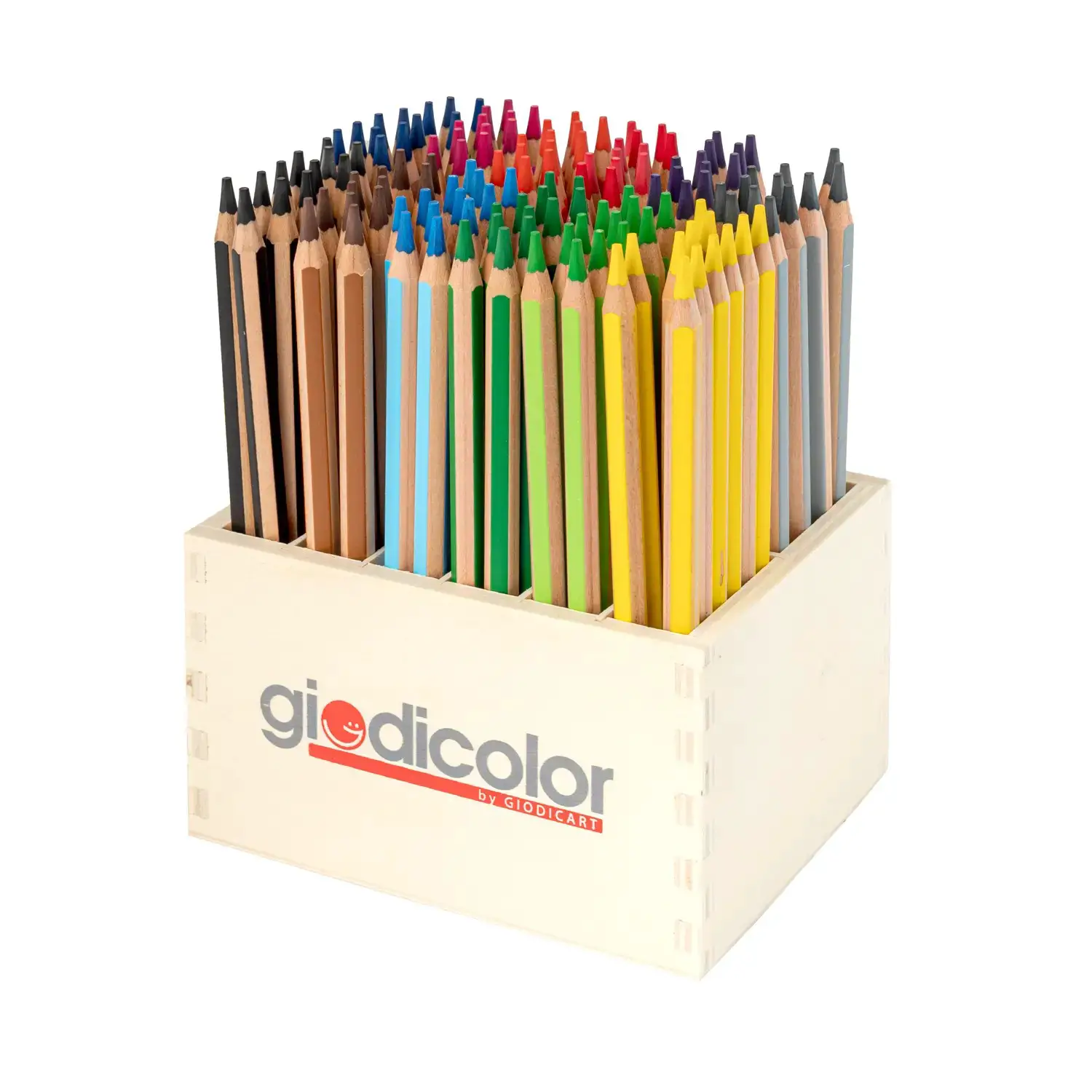 Matitoni Colorati Esagonali Giodicolor: 144 Pastelloni Maxi in 12 Colori Vivaci - Pastelli