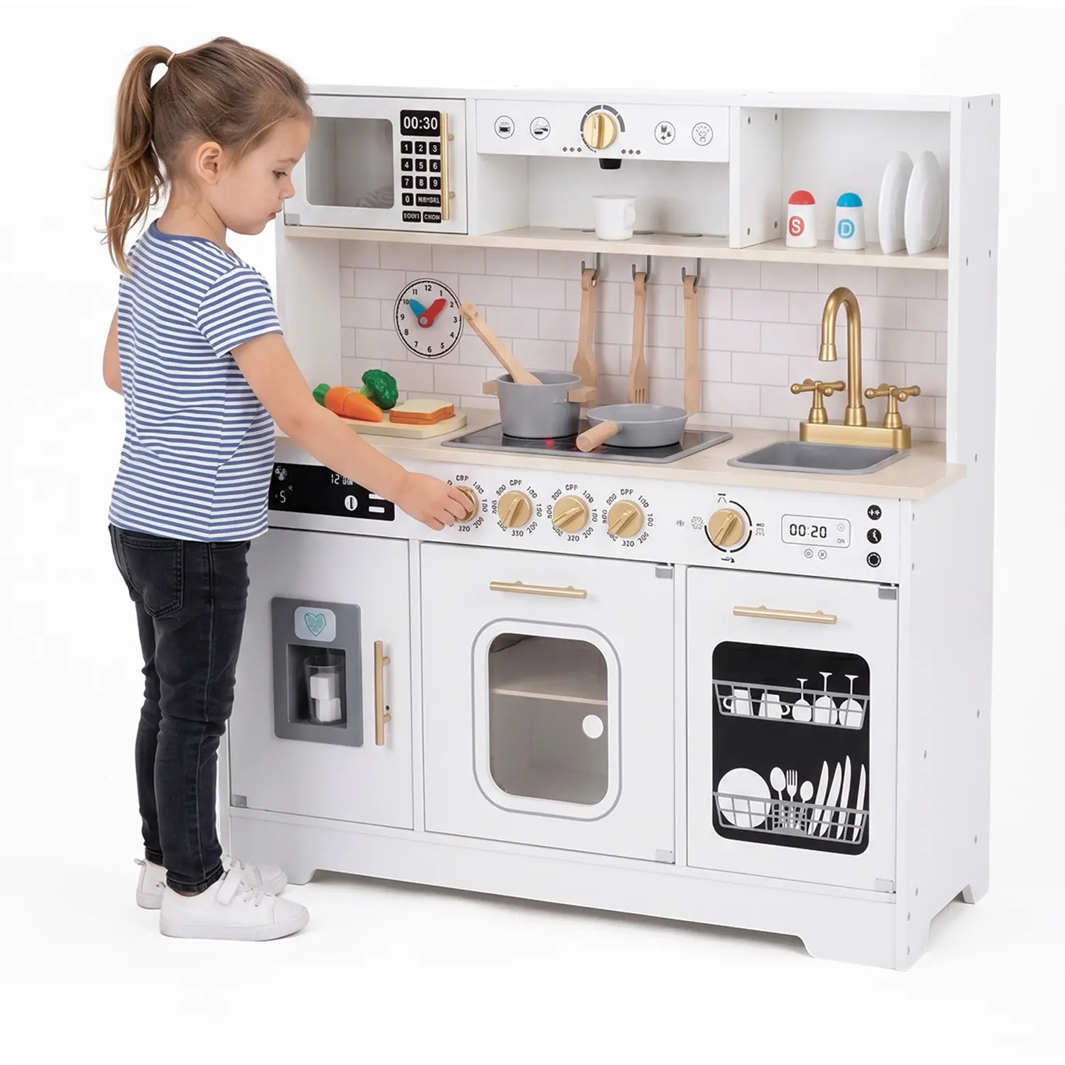 Cucina Gioco per Bambini XXL Superchef in Legno con Accessori, Luci e Suoni - Cucine e gioco simbolico