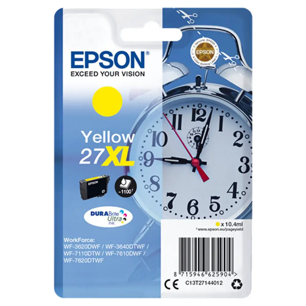 EPSON CARTUCCIA INKJET GIALLO ULTRA, 27XL, SVEGLIA - Consumabili